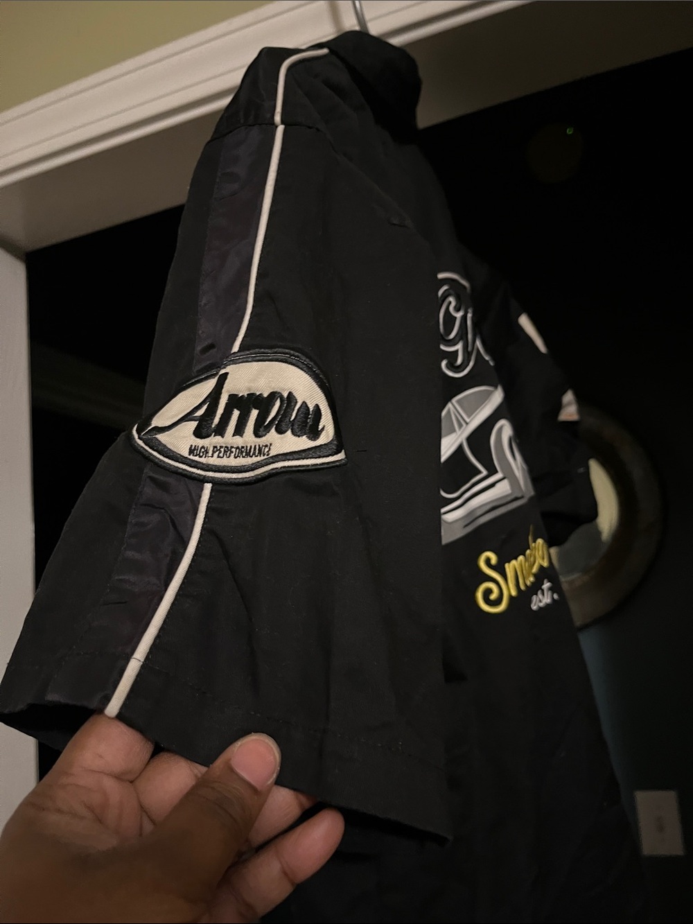 SR Performance Motor Gear Black Racing Jacket Sleeve with Patches - Picture 3 of 5
